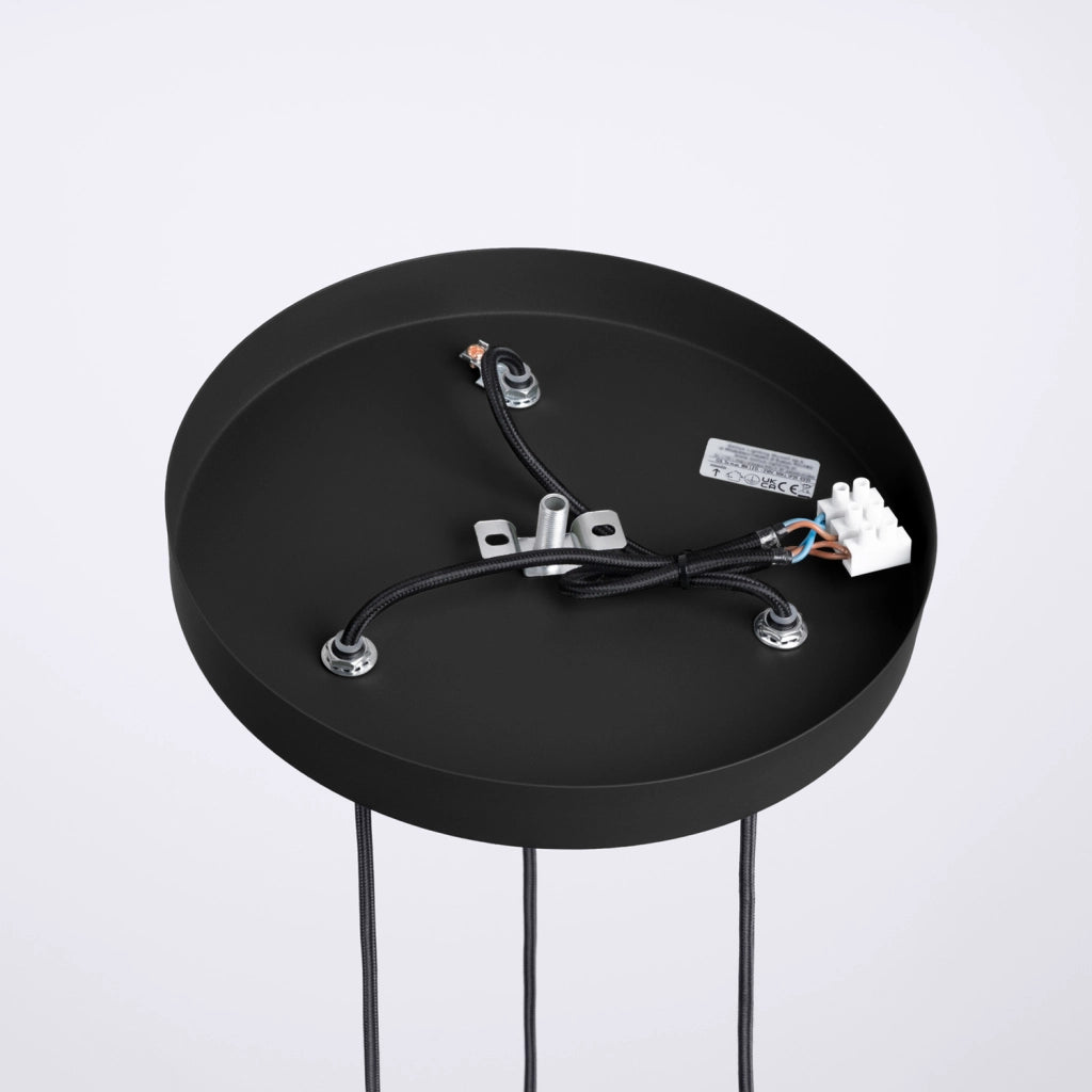 Lampada sospensione moderna 3 luci nera SFERA PureLume