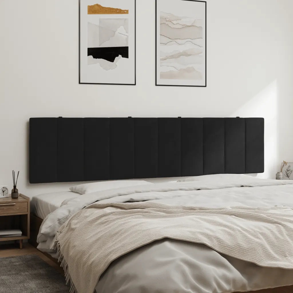 Cuscino Testiera Hanko Nero 200 cm in Velluto 374691