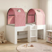 Letto con Tunnel 4 pcs Bianco e Rosa Legno ingegnerizzato 3423488
