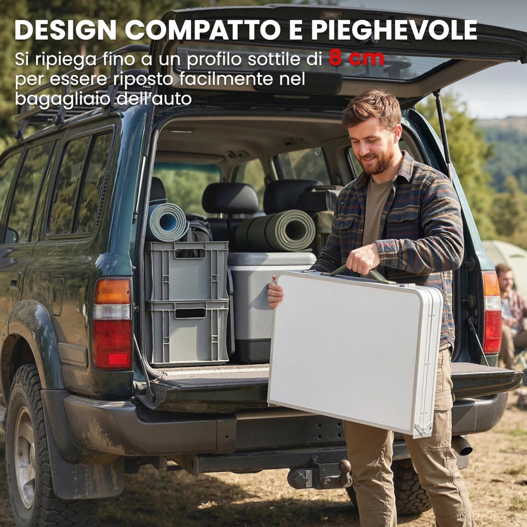 Mobile da Campeggio Pieghevole con Armadietto, Argento