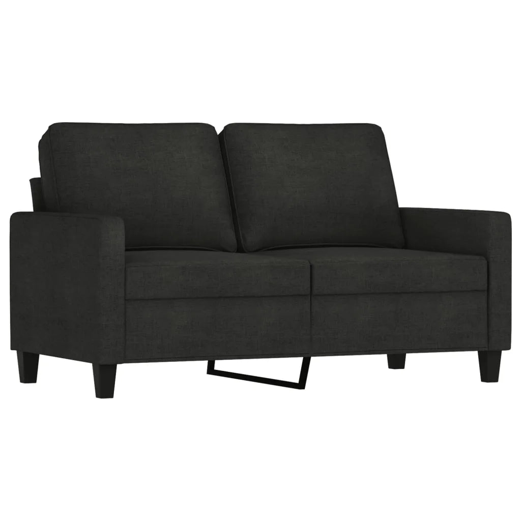 Set di Divani 3 pz con Cuscini Nero in Tessuto 3201432