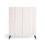 Scarpiera Herdasa effetto bianco gambe grafite 109x90x27