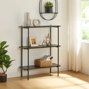 Scaffale Samnanger Libreria a 3 Ripiani - Nero [en.casa]