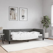 Letto da Giorno Grigio Scuro 100x190 cm in Tessuto 353999