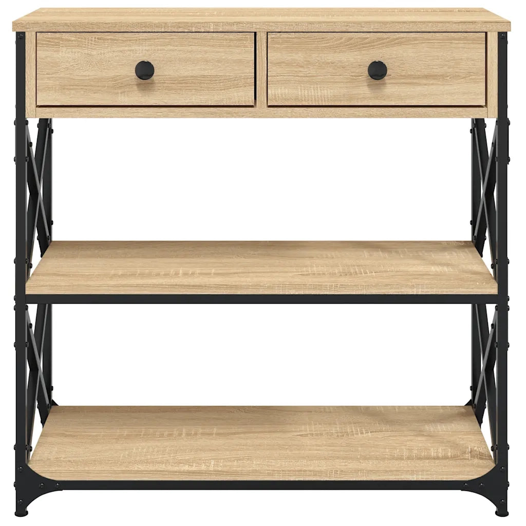 Tavolino Consolle | Tavolo d'Ingresso Rovere Sonoma 75x28x75cm in Legno Multistrato