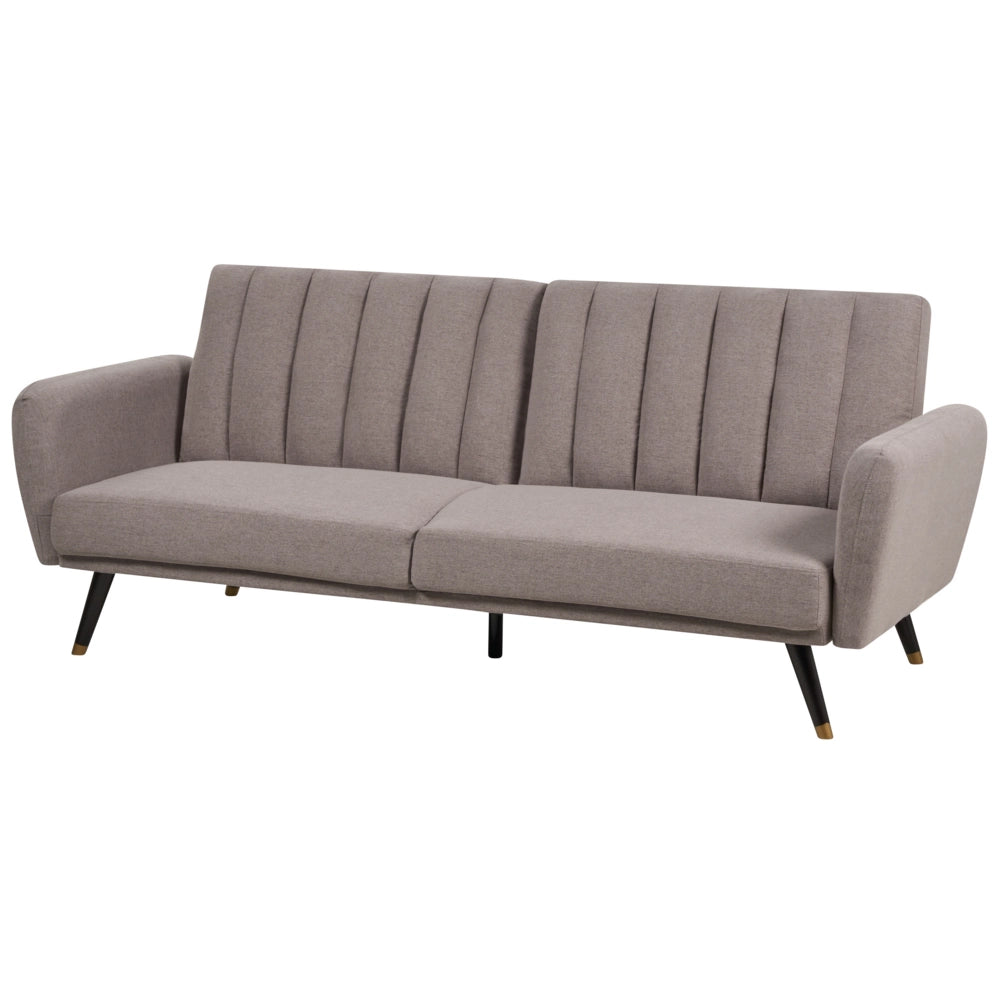 Divano letto 3 posti in tessuto marrone chiaro Tappezzeria Elegante Glam Moderno Soggiorno Camera Da Letto