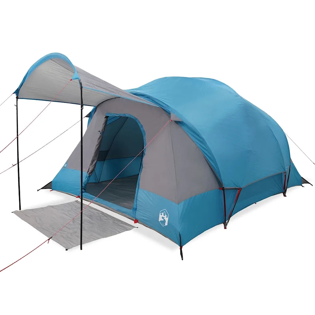 Tenda Familiare a Tunnel per 8 Persone-Tenda da campeggio Blu Impermeabile 388467