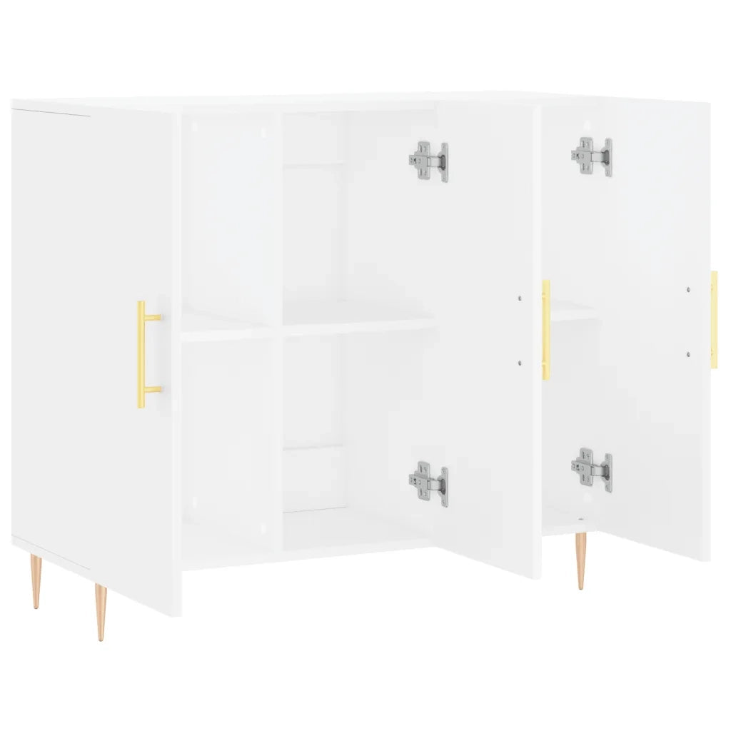 Credenza | Madia | Buffet da pranzo | Armadio da pranzo Bianca 90x34x80 cm in Legno Multistrato