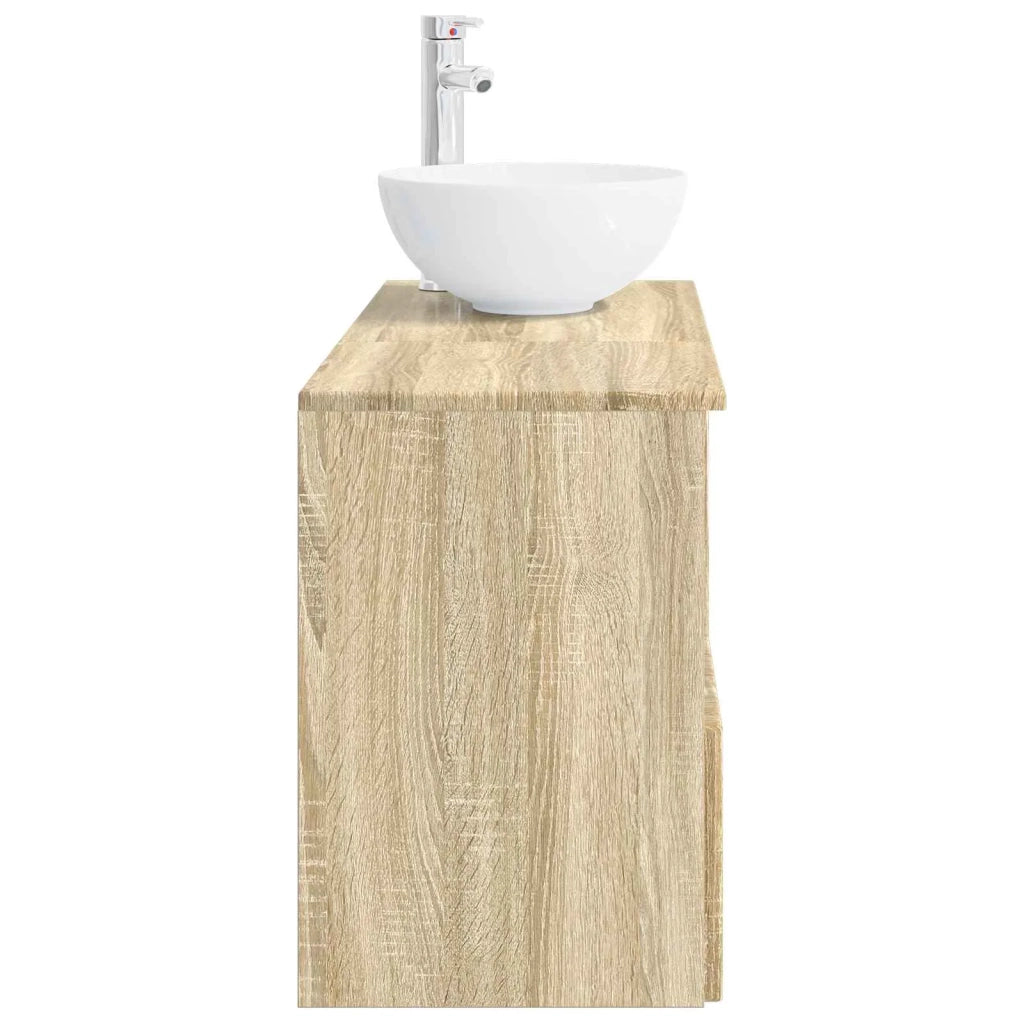 Set di mobili per il bagno 2 pz Rovere Sonoma 3404036