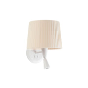 Faro Barcelona 64308-35 - SAMBA Lampada da parete con lettore bianca/bordata beige