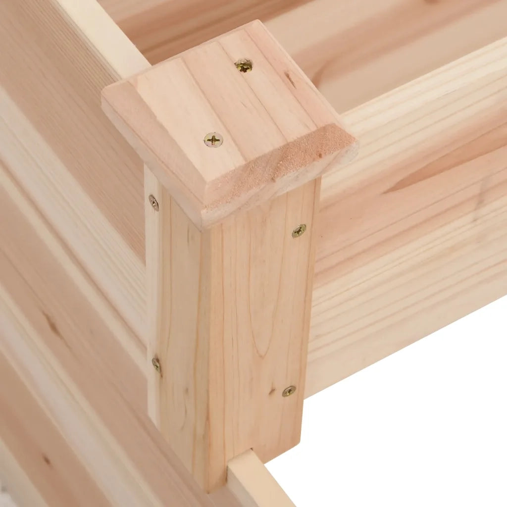 Fioriera | Cassetta per fiori | Vaso Rialzata da Giardino 120x120x56cm Legno Massello Abete