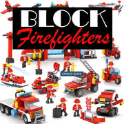 Trade Shop - Costruzioni Per Bambini Blocks Firefighters Pompieri Diy 8 Set Assortiti -