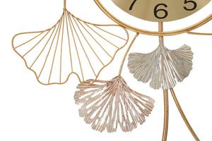 Pannello da Muro Leavy con Orologio 52,5x3,5x102 cm in Ferro