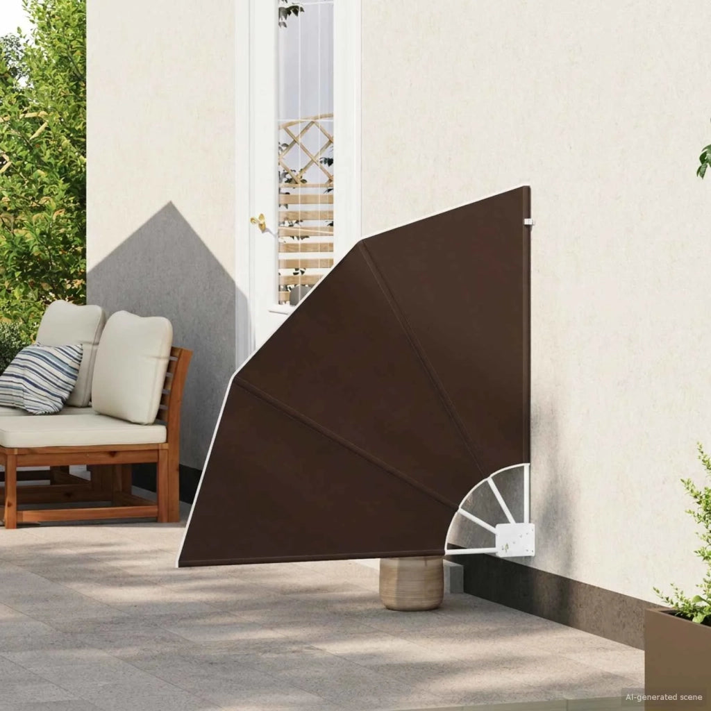 Schermo di Privacy per Balcone 115 x 115 cm Poliestere Marrone 42037163