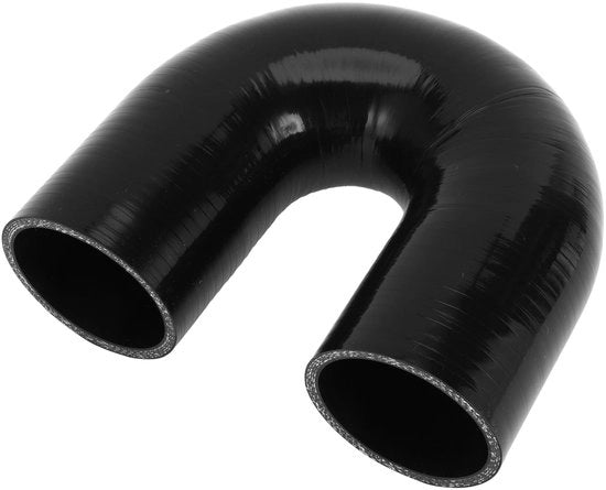 Slang in Silicone 180 Gradi - Nero - Diametro Interno 60mm - Lunghezza 120mm - Tessuto a Molti Strati - Temperatura Massima 300℃ - Slang di Raffreddamento