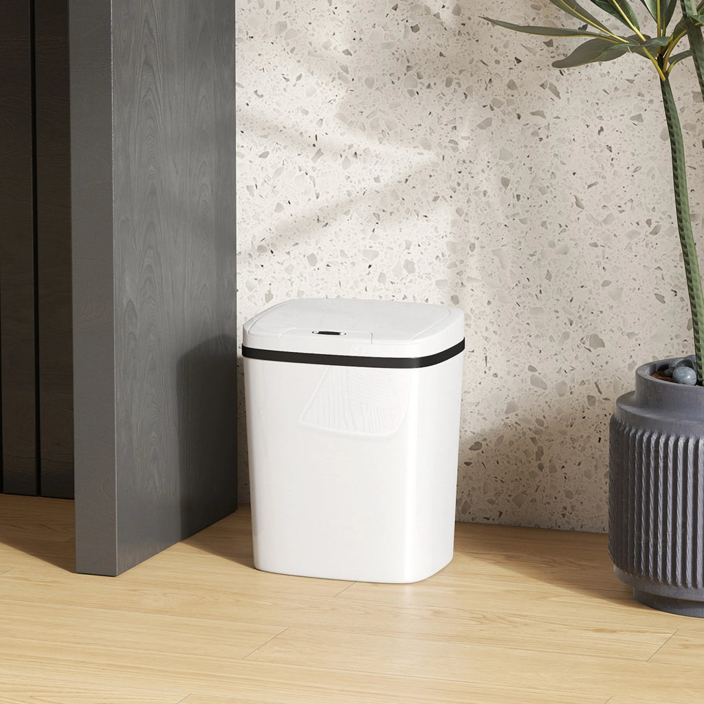 Cestino Automatico per Cucina 15L con Sensore Infrarosso ¨C zephmum ¨C Bianco