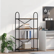 Libreria-Scaffale per Libri-Mobile di Stoccaggio Rovere fum¨¦ 80 x 30 x 146 cm Legno multistrato 887167