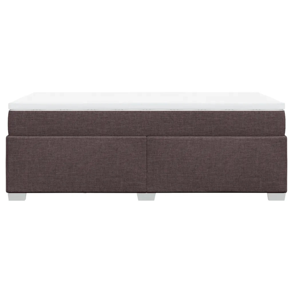 Giroletto a Molle con Materasso Marrone Scuro 100x200cm Tessuto 3285112