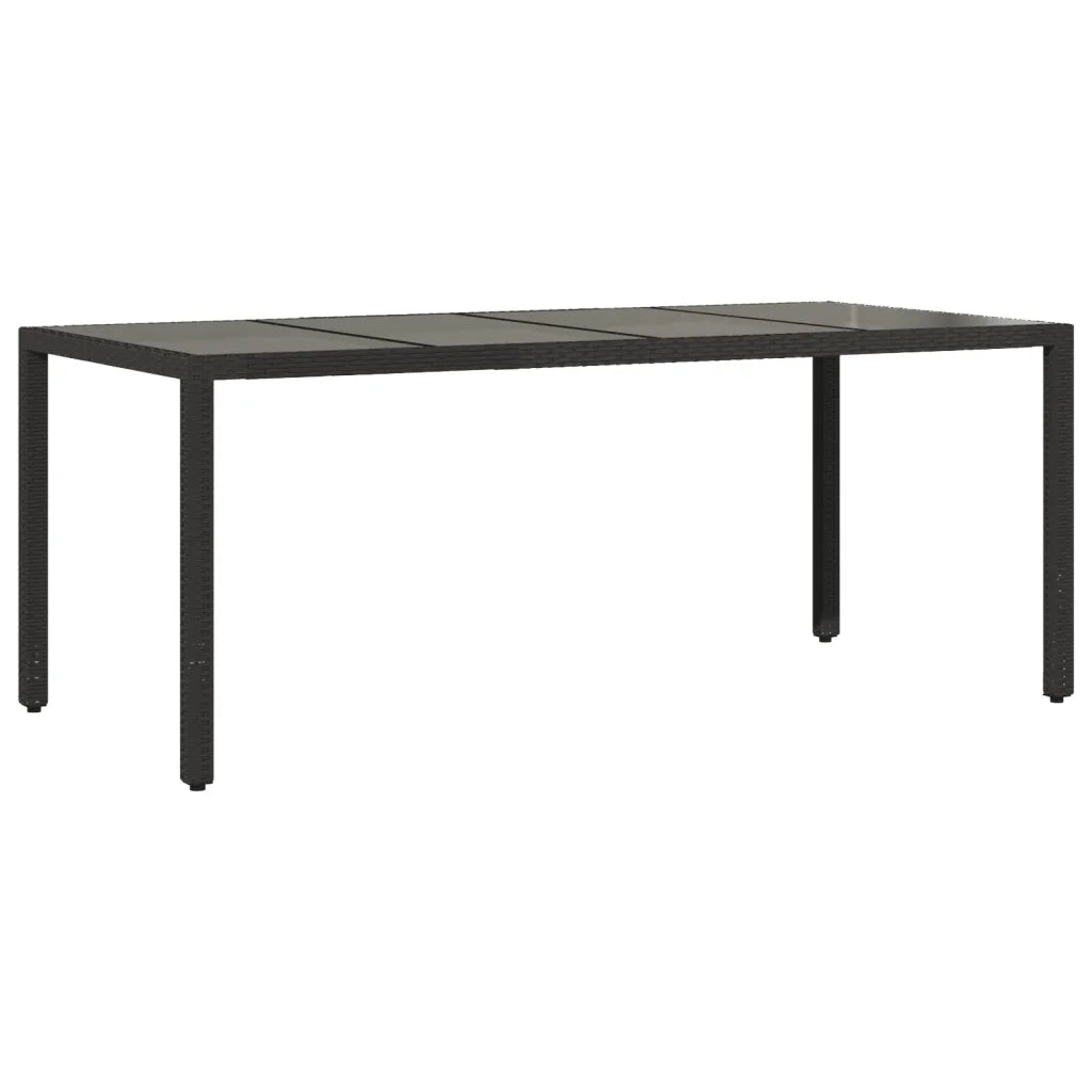 Set Pranzo da Giardino 7 pz Nero con Cuscini Polyrattan Acacia 3278547