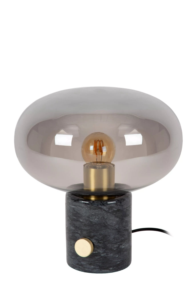 Lampada da tavolo Lucide Charlize marmo nero E27 40W