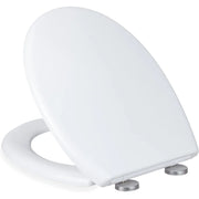 Relaxdays sedile wc con chiusura ammortizzata, asse ovale, sganc