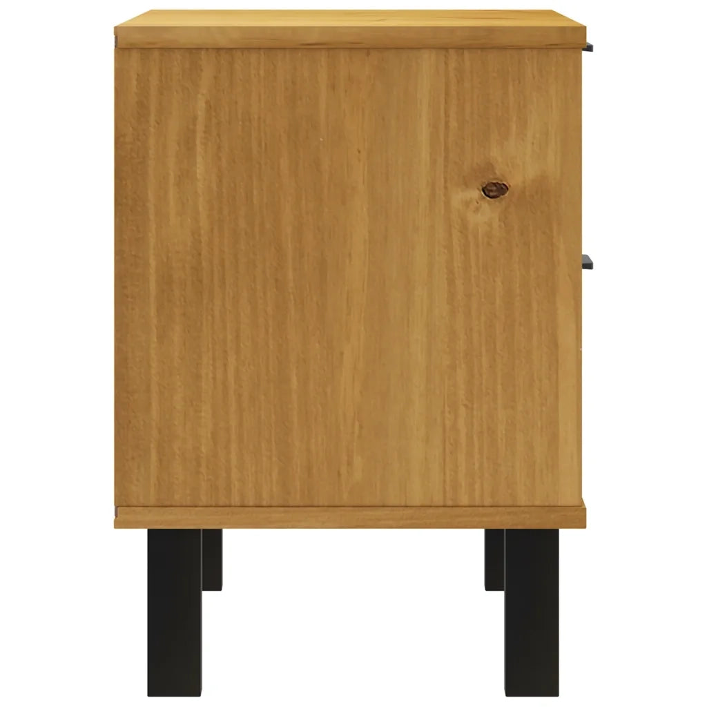 Comodino FLAM 49x35x50 cm in Legno Massello di Pino 357813