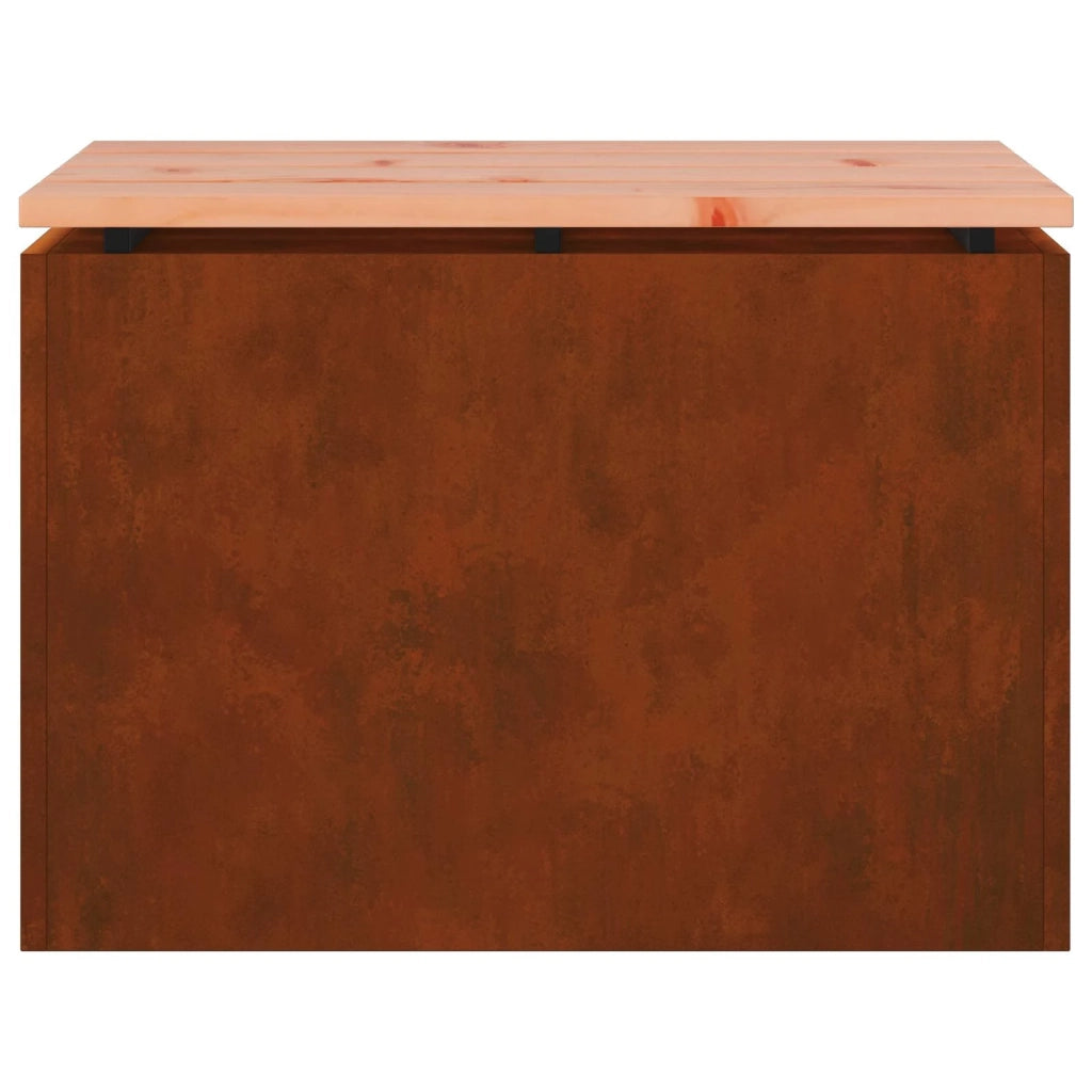 Panchina da giardino Ruggine 60 x 40 x 43 cm acciaio corten