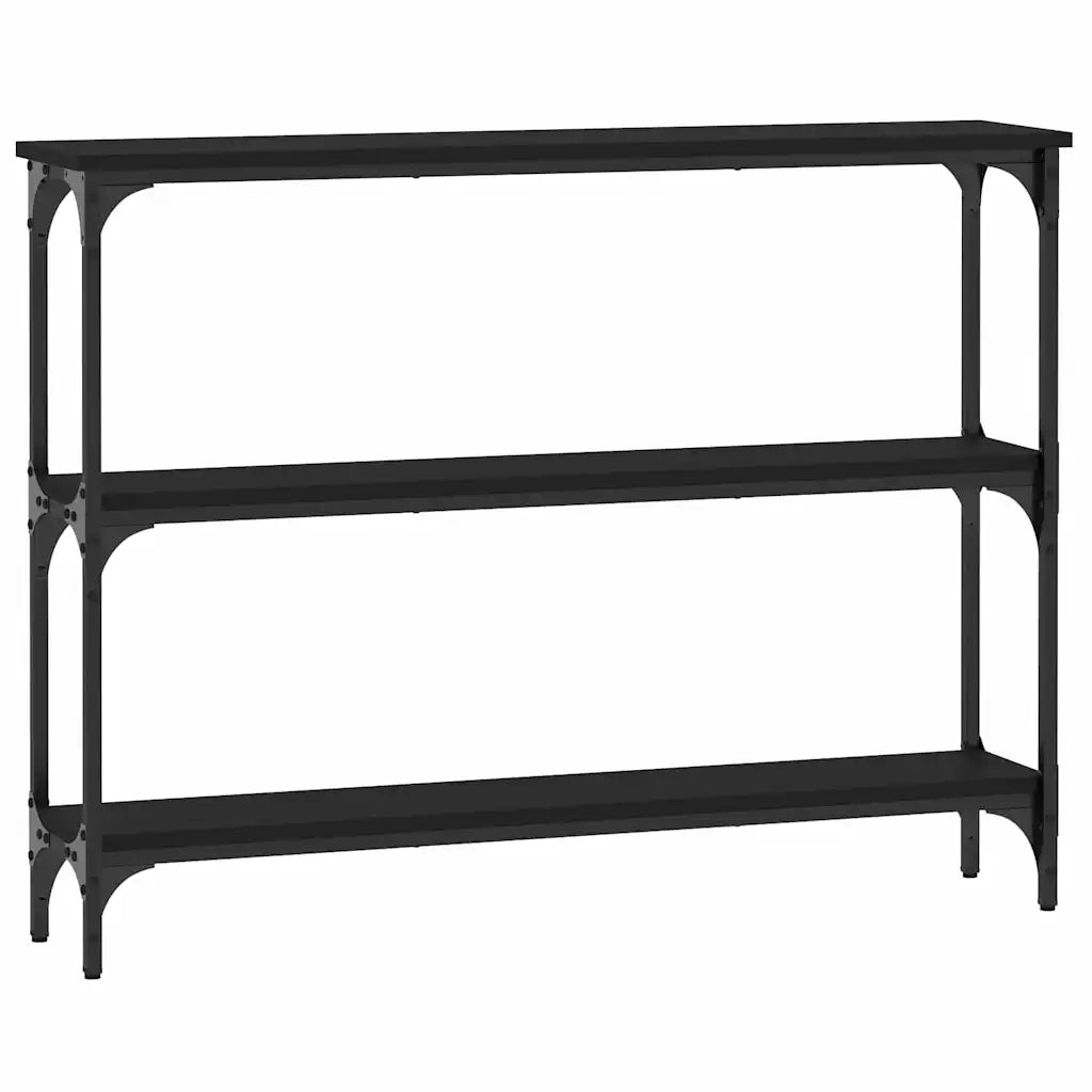 Tavolino Consolle | Tavolo d'Ingresso Nero 100x22,5x75 cm in Legno Multistrato