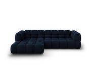 Cosmopolitan Design - Divano angolare modulare sinistro "Sky" 4 posti in velluto blu reale 