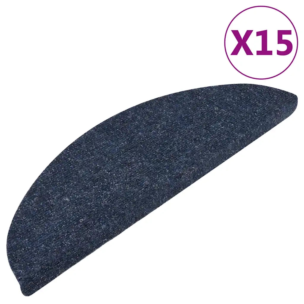 Tappeti Adesivi per Scale 15 pz 56x17x3 cm Blu 136393