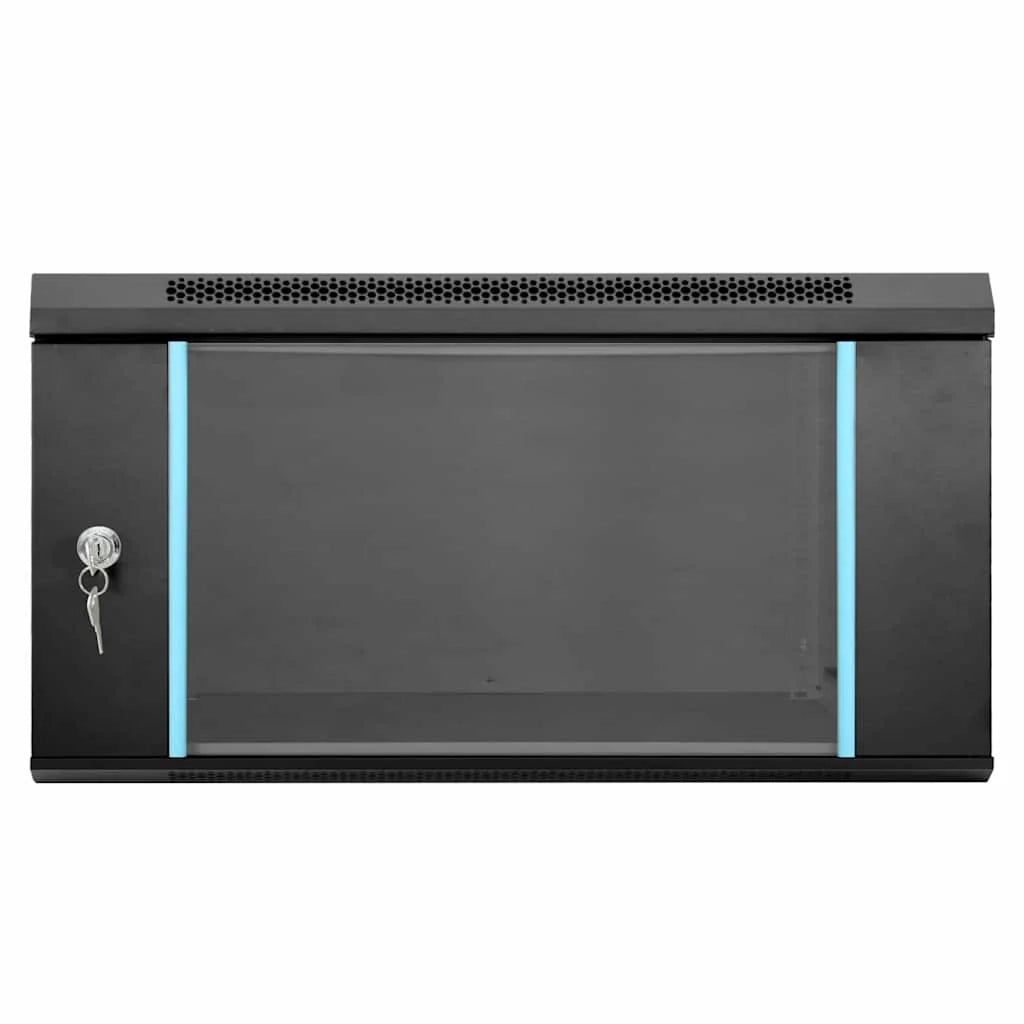 Armadio di rete moderno dal design industriale nero 60 x 60 x 35 cm in acciaio nero 02_0059064