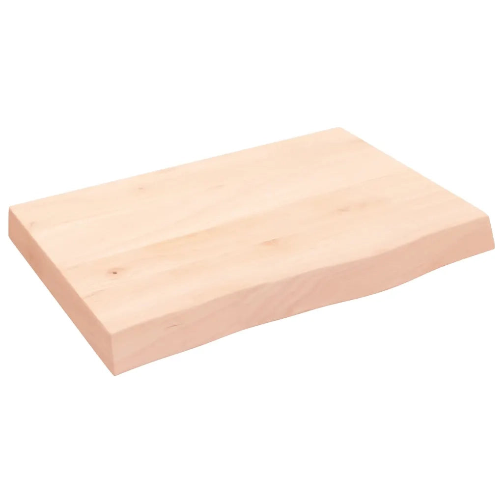 Piano Bagno 60x40x(2-6) cm in Legno Massello Non Trattato 3156010