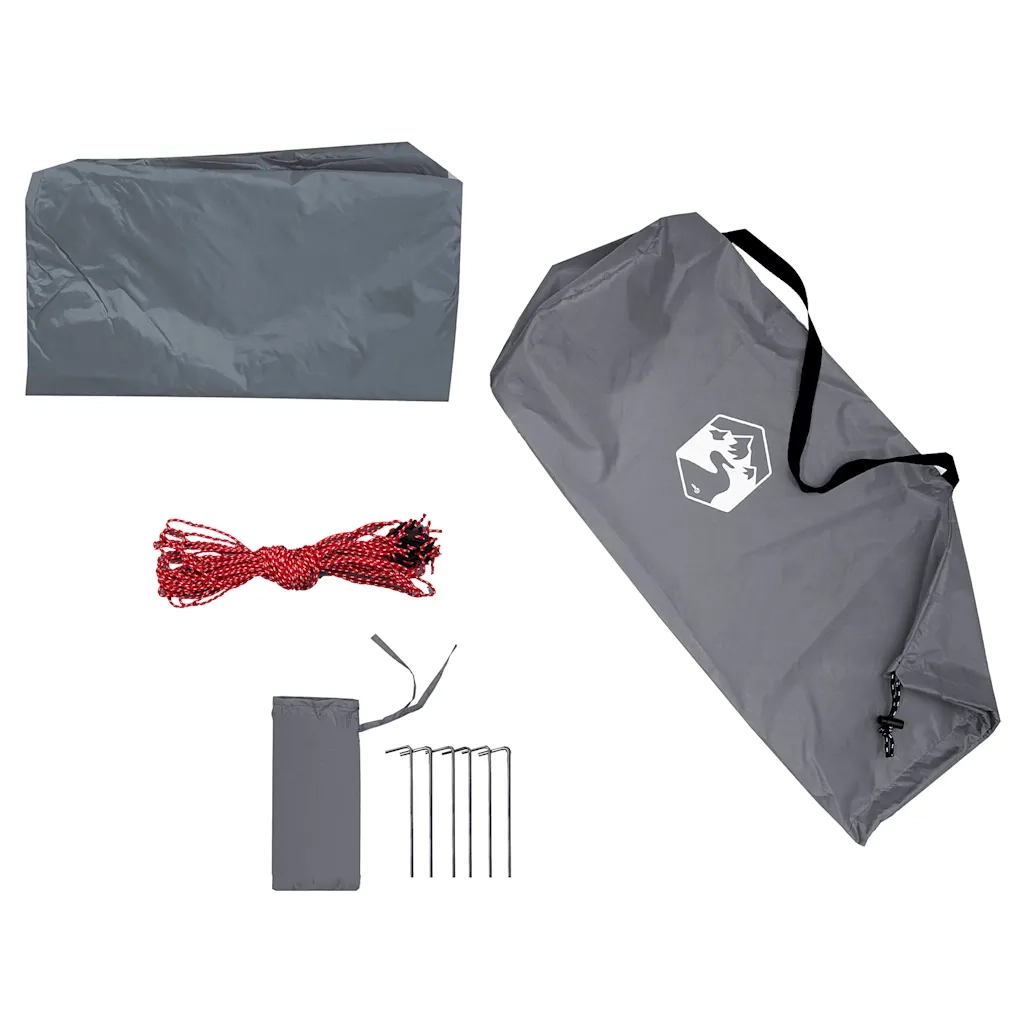 Telone da campeggio | Tenda da campo Grigio/Arancione 420x440 cm Impermeabile