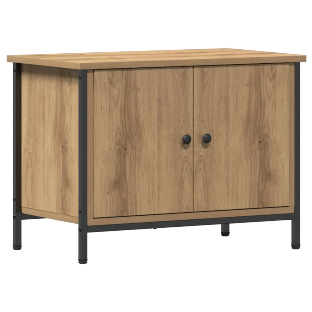 Mobile porta TV rettangolare moderno e funzionale 60 x 35 x 45 cm in legno composito beige 02_0052434