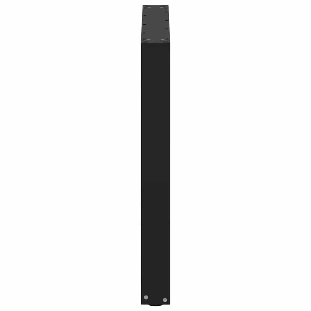 Set di 3 gambe regolabili a forma di U per tavolo da pranzo 90 x 72 cm design moderno acciaio nero 02_0057448