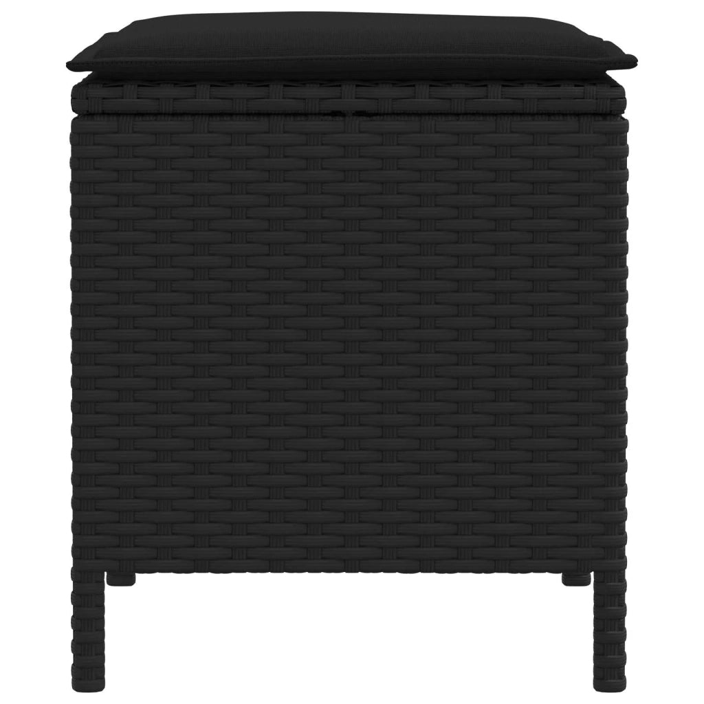 Poggiapiedi da Giardino 2 Pezzo Nero 38 x 38 x 45 cm 42025383