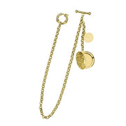 Orologio da Caviglia con Catena Antico - Fodero per Uomo con Catena - Portachiavi - Broche con Catena - Lunghezza della Catena 31cm/12,2 pollici - Diametro 3,3 cm/1,3 pollici
