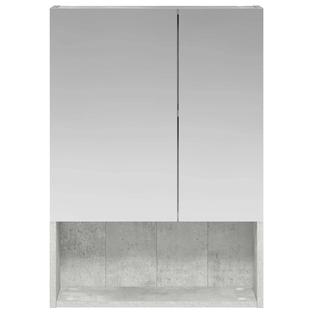 Mobiletto per specchio da bagno con lo scaffale Grigio cemento