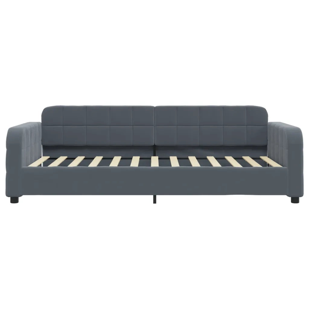 Divano letto | Sof¨¤ letto | Letto singolo Estraibile Cassetti Grigio Scuro 80x200cm Velluto