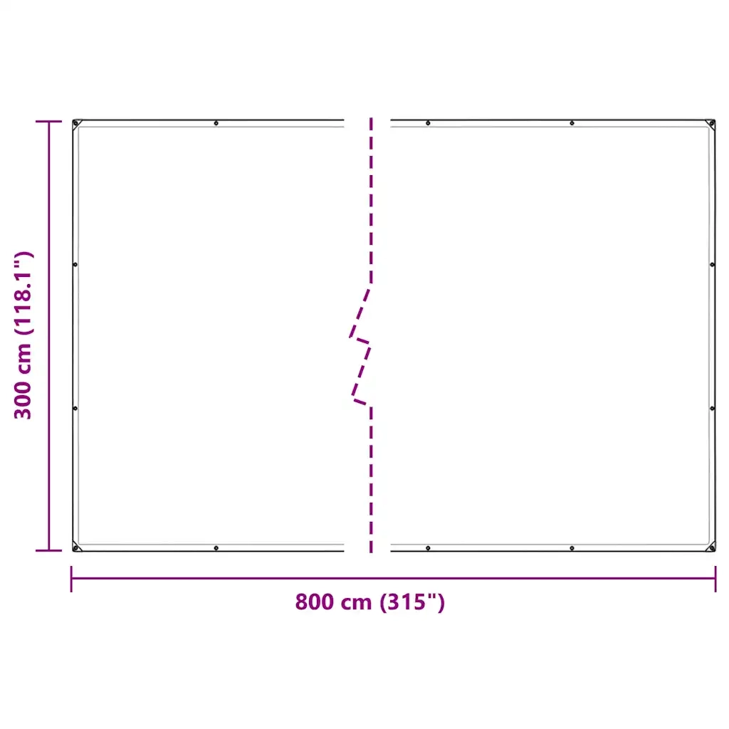vidaXL Copertura per Piante con Occhielli 3x8 m in PVC