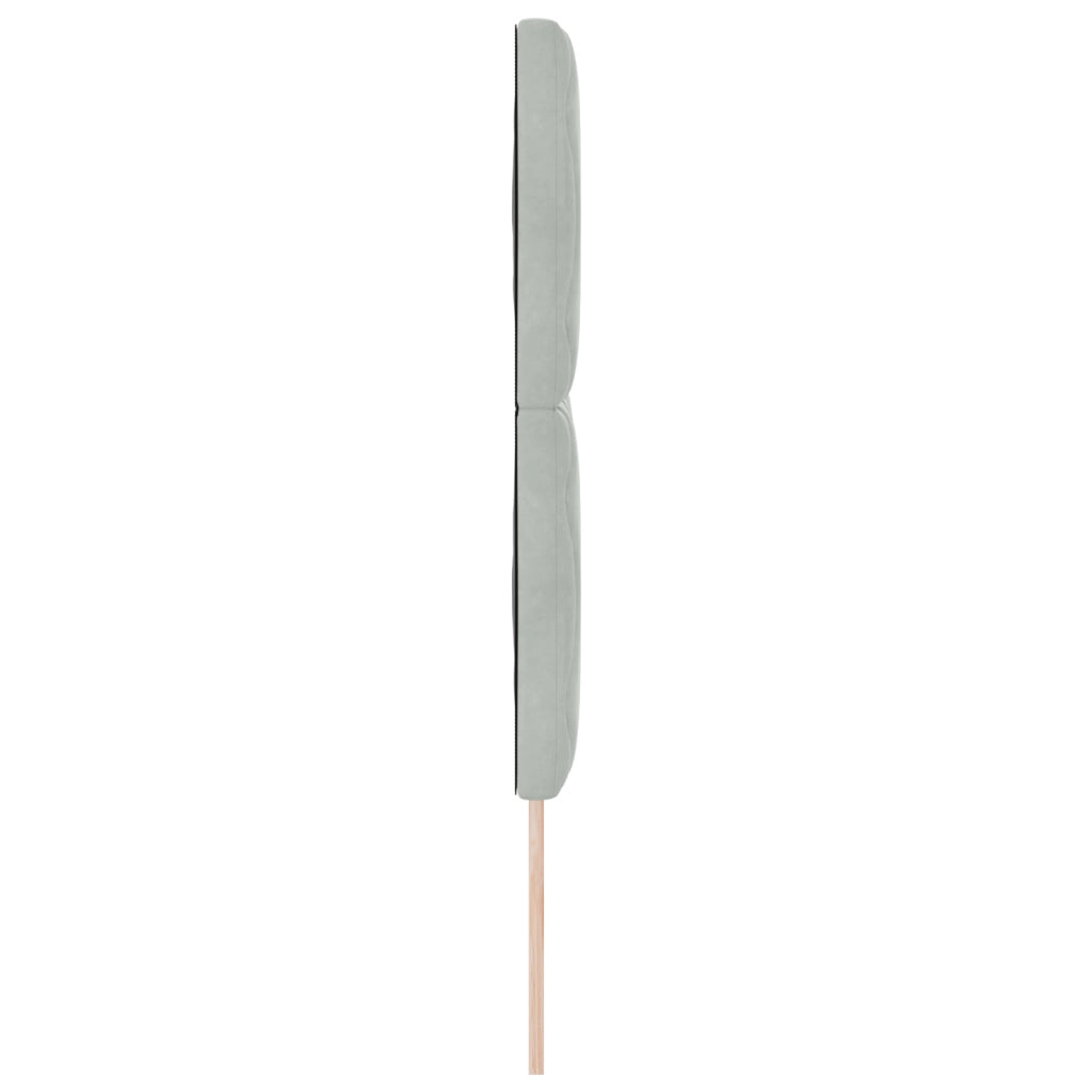 Testiera a Blocchi a Diamante Grigio Chiaro 140 cm Velluto