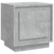 Comodino | Armadio da Notte | Mobiletto da notte Grigio Cemento 44x35x45 cm in Legno Multistrato