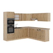 Vicco Cucina angolare completa Rovere artigianale/rovere Goldkraft 237 x 247 cm senza piano di lavoro