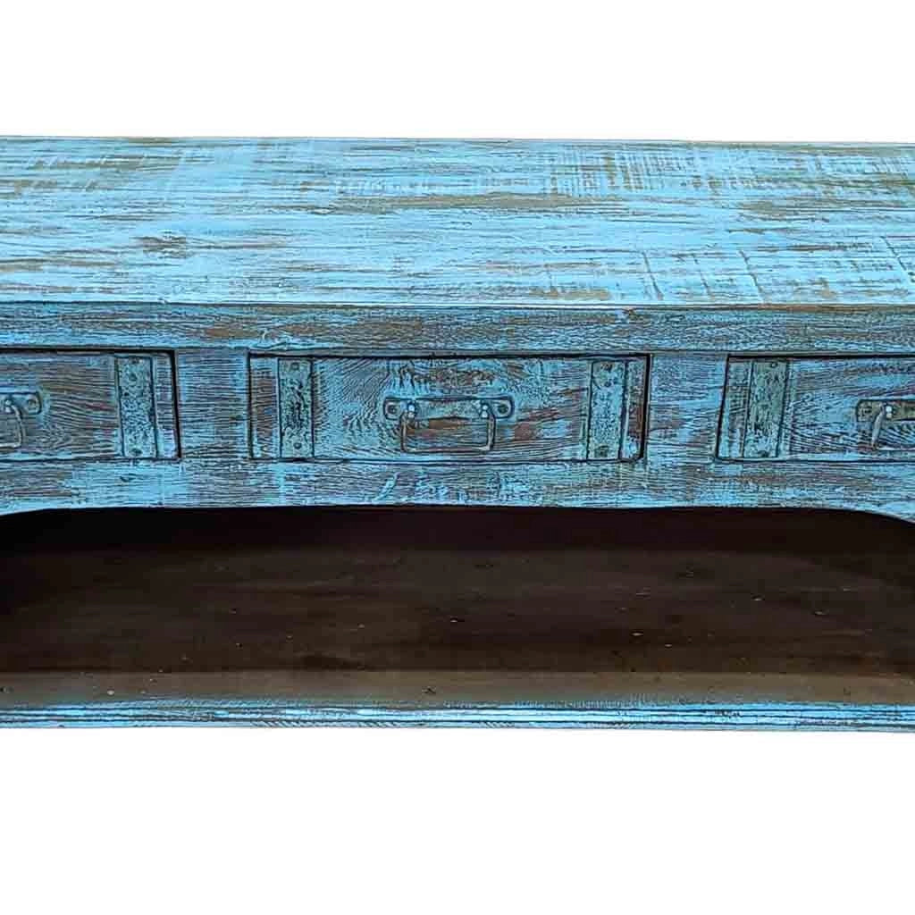Mobile basso artigianale in legno 165-175x45x57h cm