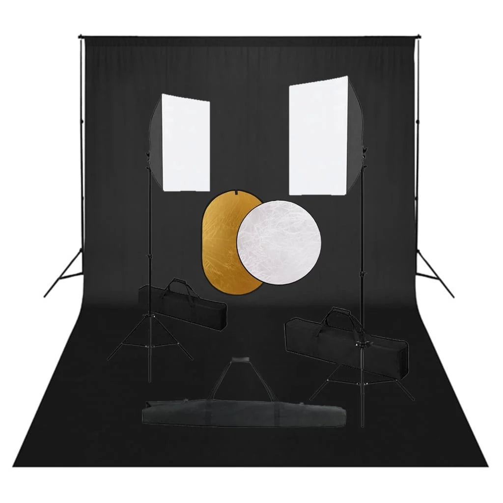 Kit studio fotografico professionale con light box fondale e riflettore 02_0001501