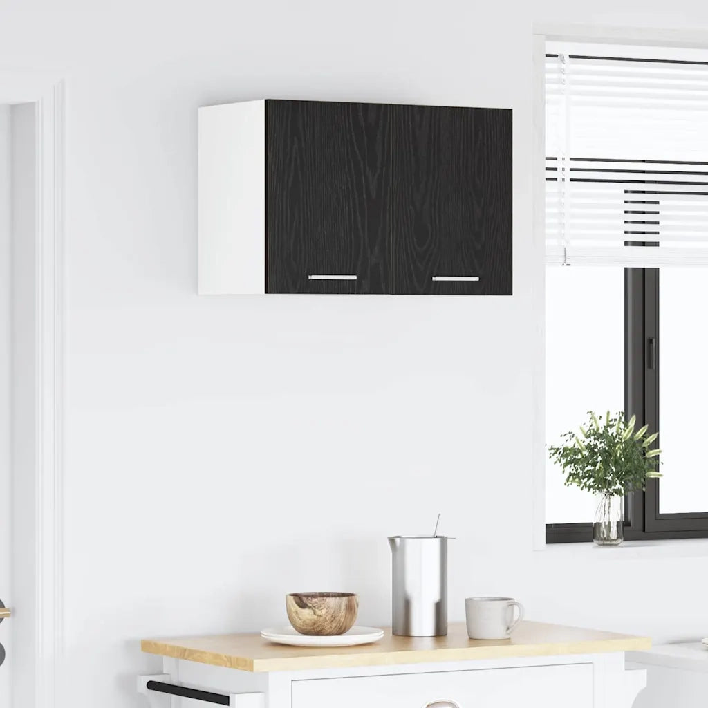Armadio pensile 2 pcs Rovere Nero e Bianco 30 x 31 x 40 cm 884117