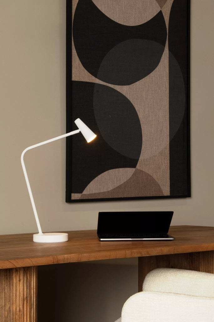 Lampada da scrivania bianca LED 3W touch Lucide Stirling