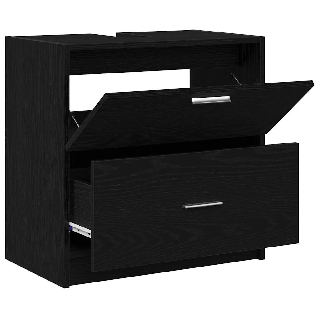 Mobile da Bagno Rovere Nero 59 x 37 x 59 cm Legno multistrato 868823