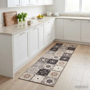 Tappeto da Cucina Mosaico grigio e beige 300 x 60 cm 42045712