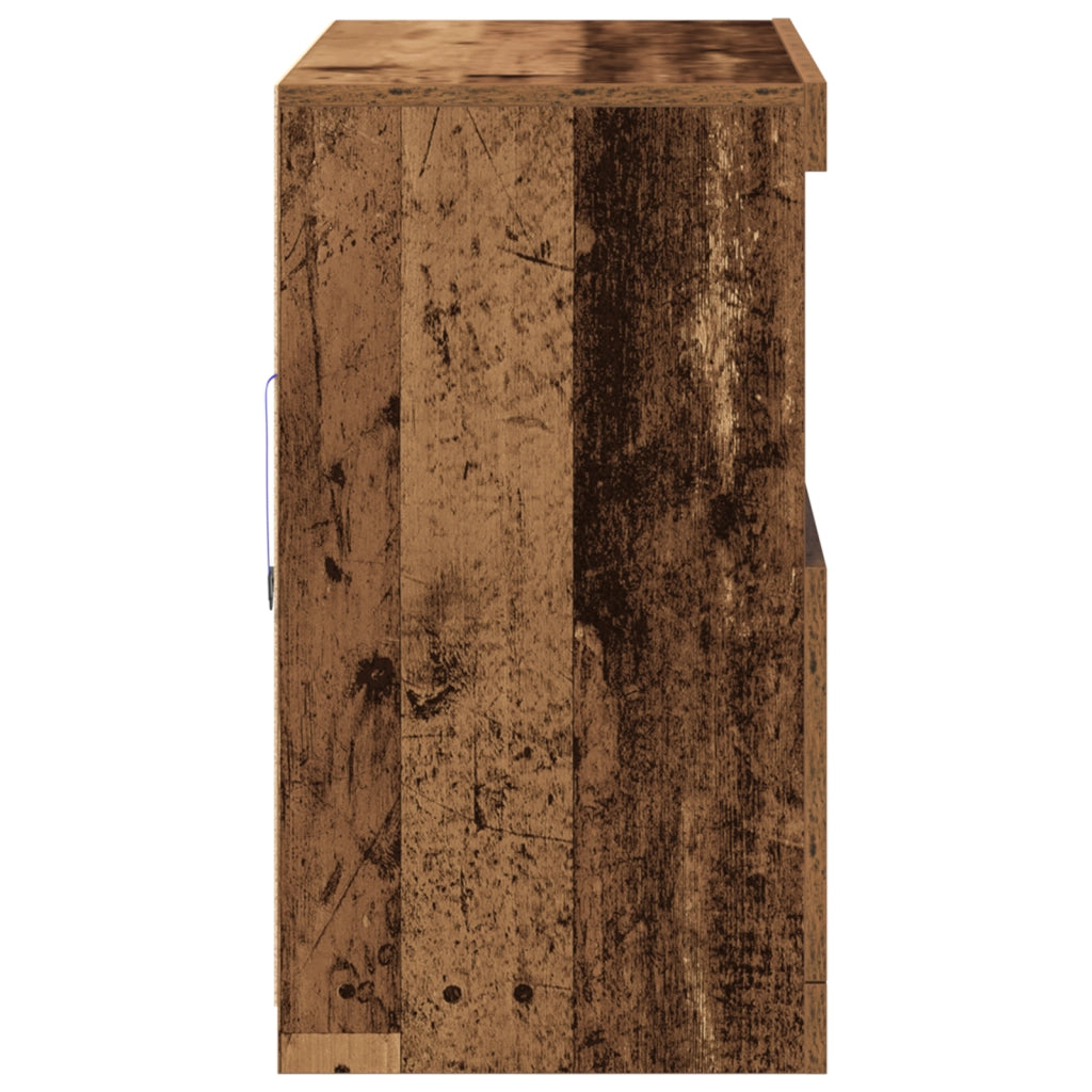 Sideboard con Luci LED Legno Vecchio 81x37x67 cm